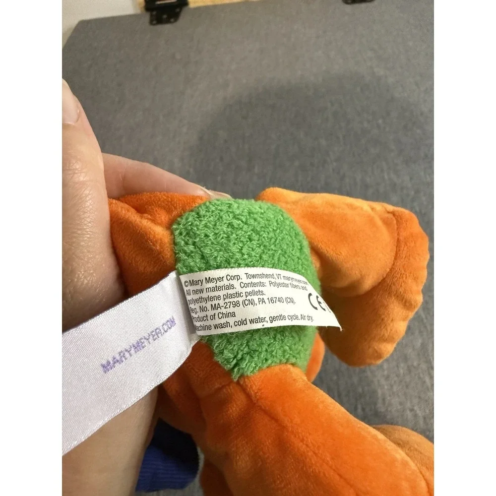 Baby Levi Lion Mary Meyer Plush Orange Plaid Feet Ears Nose Corduroy Mane 8